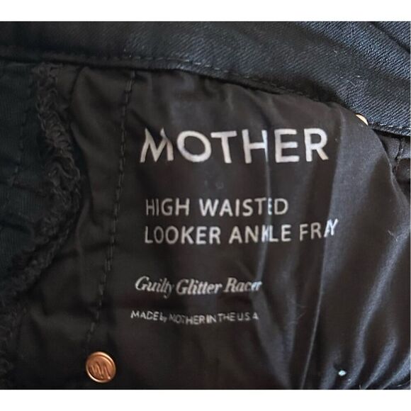 Women’s Mother High Waisted Looker Ankle Fray in Guilty Glitter Racer Size 24 - Picture 7 of 9